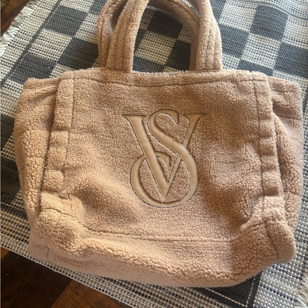 Victoria's Secret Tan Sherpa Tote Bag